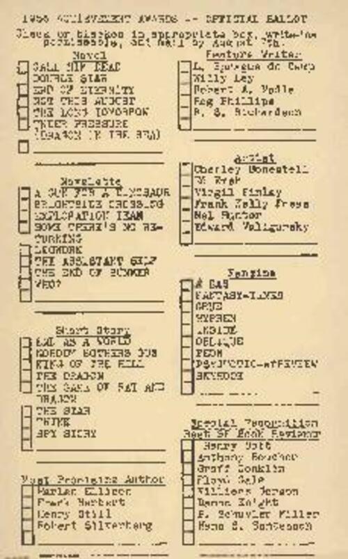 Hugo postcard ballot